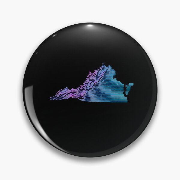 Item preview, Retro Virginia Topography Elevation Map Synthwave designed and sold by cstats.