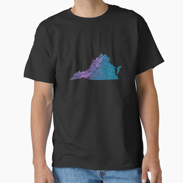 Item preview, Retro Virginia Topography Elevation Map Synthwave designed and sold by cstats.