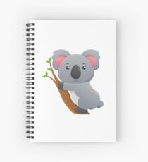 Koala Bear Cartoon Spiral Notebook
