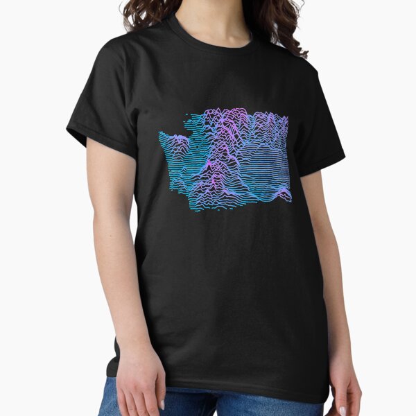 Item preview, Retro Washington Elevation Map Synthwave designed and sold by cstats.