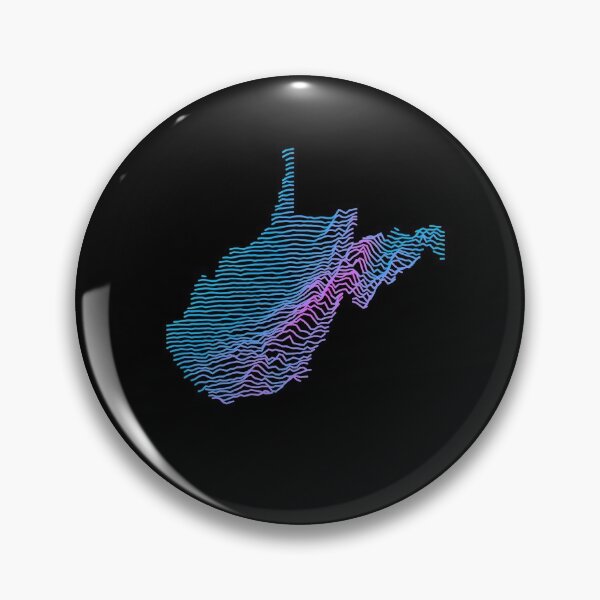 Item preview, Retro West Virginia Elevation Map Synthwave designed and sold by cstats.