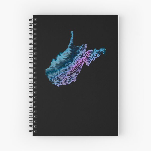 Item preview, Retro West Virginia Elevation Map Synthwave designed and sold by cstats.