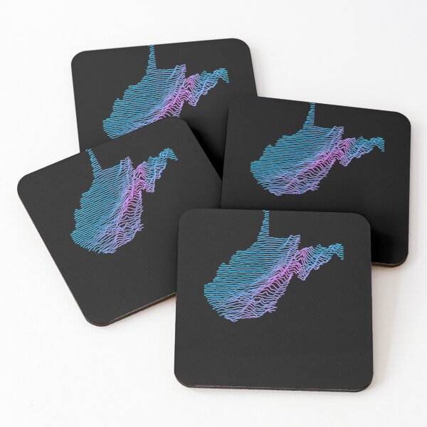 Item preview, Retro West Virginia Elevation Map Synthwave designed and sold by cstats.