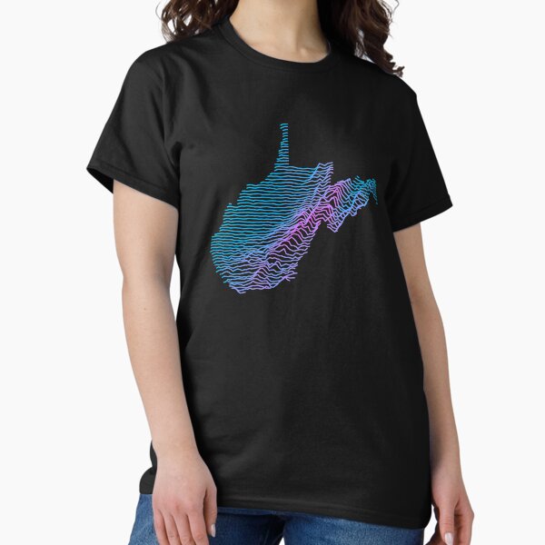 Item preview, Retro West Virginia Elevation Map Synthwave designed and sold by cstats.