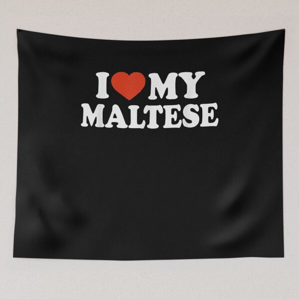 Aperçu de l'œuvre J'aime mon amoureux des chiens maltais maltais créée et vendue par beatabea.