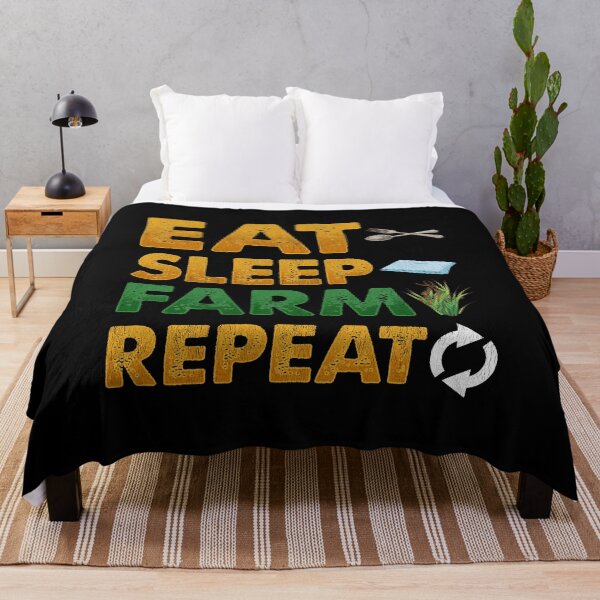 Item preview, Eat Sleep Farm Repeat Sarcastic Farming Pun designed and sold by perfectpresents.