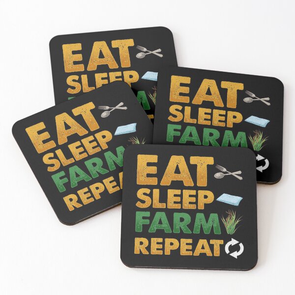 Item preview, Eat Sleep Farm Repeat Sarcastic Farming Pun designed and sold by perfectpresents.