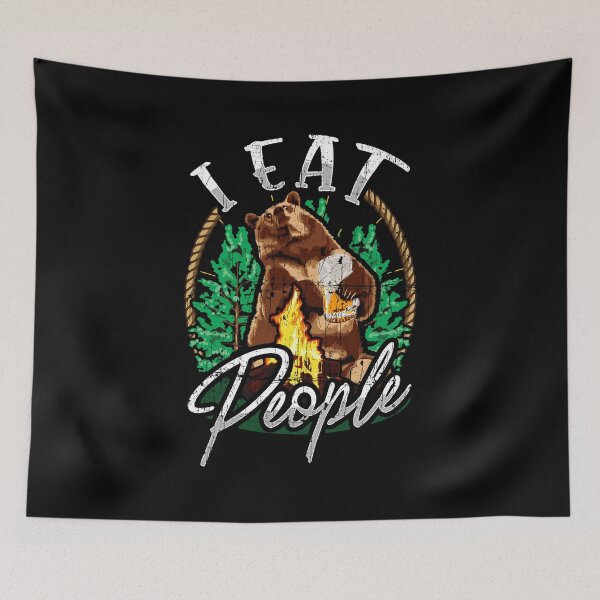 Item preview, Funny I Eat People Bear Cute Camping Nature Pun designed and sold by perfectpresents.