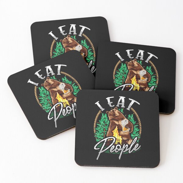 Item preview, Funny I Eat People Bear Cute Camping Nature Pun designed and sold by perfectpresents.