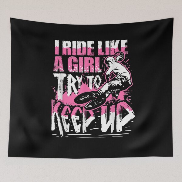 Item preview, I Know I Ride Like A Girl Funny Stunt Bmx Bike Girl  designed and sold by beatabea.