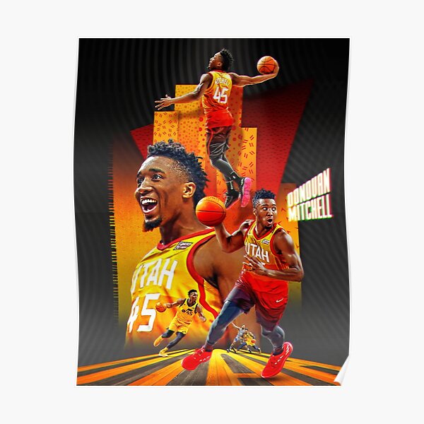 : Donovan Mitchell Poster Print, Utah Jazz Poster, Basketball  Wall Art, Basketball Decor, NBA Poster, Man Cave Gifts : Handmade Products