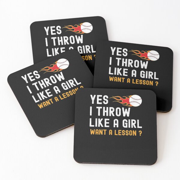 Item preview, Throw Like A Girl Softball Baseball Lesson Pitcher Catcher  designed and sold by beatabea.