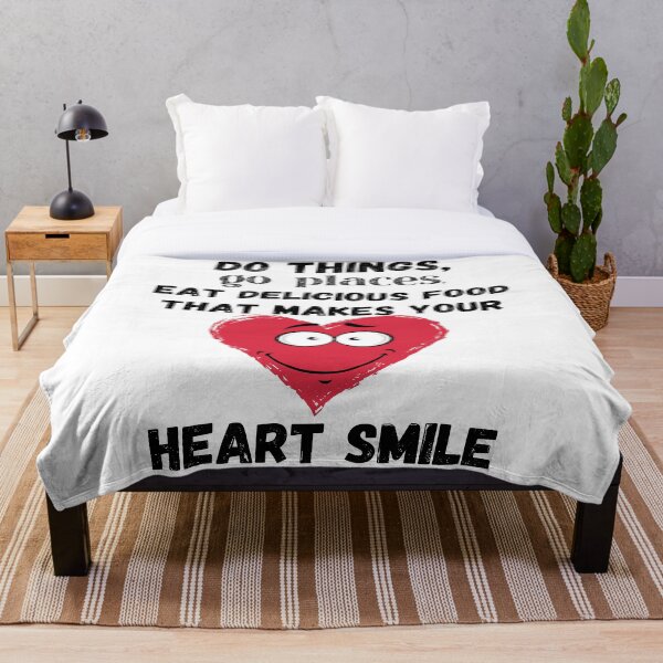 Aperçu de l'œuvre Faites des choses, achetez, mangez, allez dans des endroits qui font sourire votre cœur créée et vendue par TIPJ.