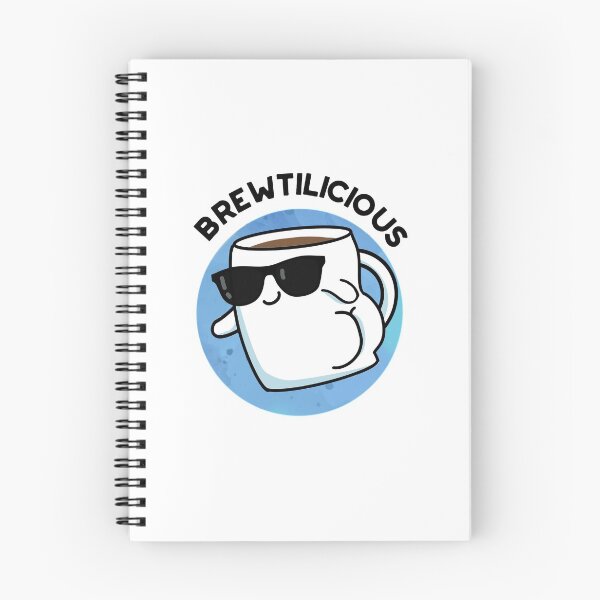 Item preview, Brew-tilicious Cute Coffee Puns designed and sold by punnybone.