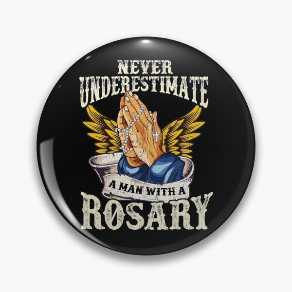 Item preview, Never Underestimate a Man with a Rosary designed and sold by EverythingKawai.