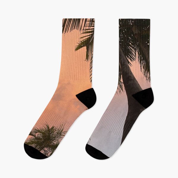 Item preview, Palm trees orange sunset clouds designed and sold by Kenzo Hosomi.