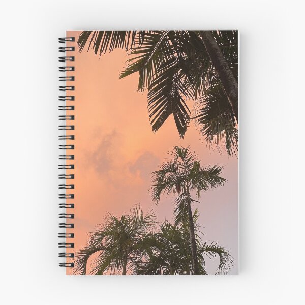Item preview, Palm trees orange sunset clouds designed and sold by Kenzo Hosomi.