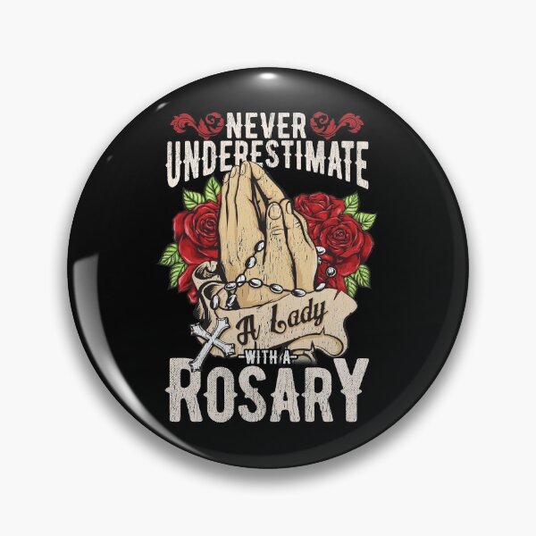 Item preview, Never Underestimate a Lady with a Rosary designed and sold by EverythingKawai.
