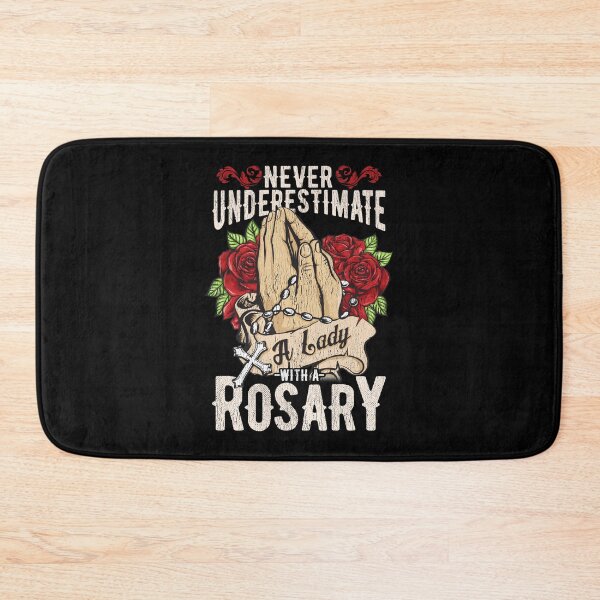 Item preview, Never Underestimate a Lady with a Rosary designed and sold by EverythingKawai.