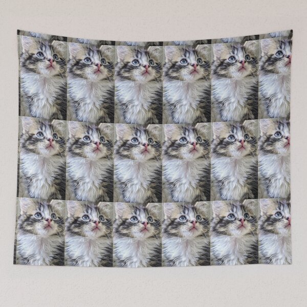 Item preview, Fluffy ragdoll Norwegian forest kitten designed and sold by Fluffycat2020.