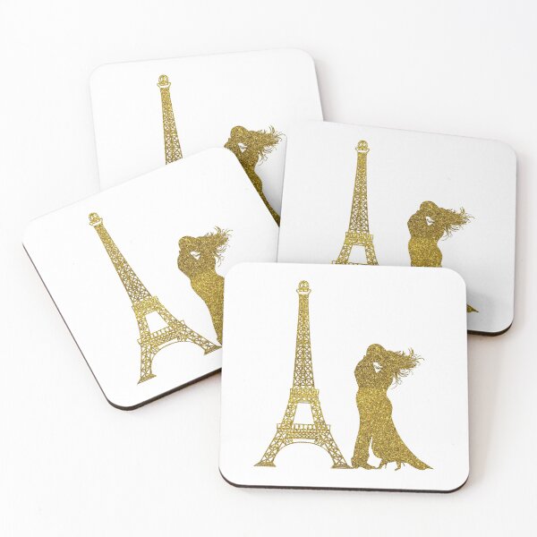 Item preview, Love Couple In Eiffel Tower - Addicted To Paris Quote designed and sold by sasijaya.