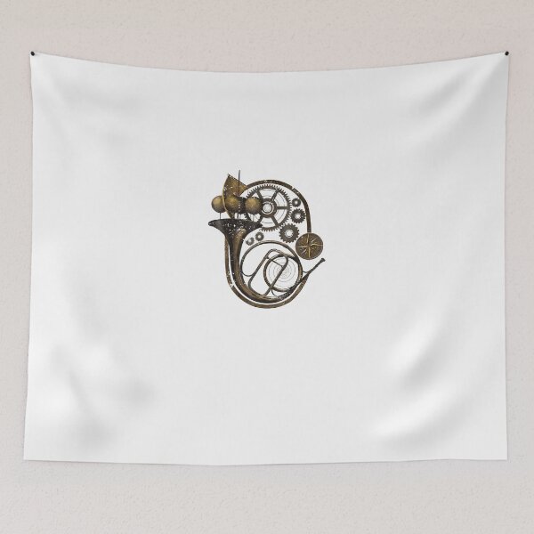 Item preview, Steampunk French Horn With Steampunk Clockwork designed and sold by merle22weinberg.