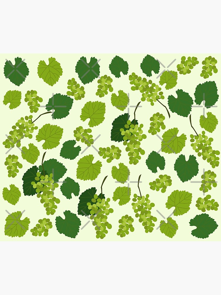 Grapes and Grape Leaves Pattern grapes-and-grape-leaves-pattern-metal-print-for-sale-by-idovedesign-redbubble