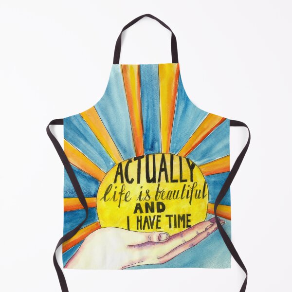 Item preview, Inspirational Quote - Actually life is beautiful and I have time designed and sold by KarenAllenArt.
