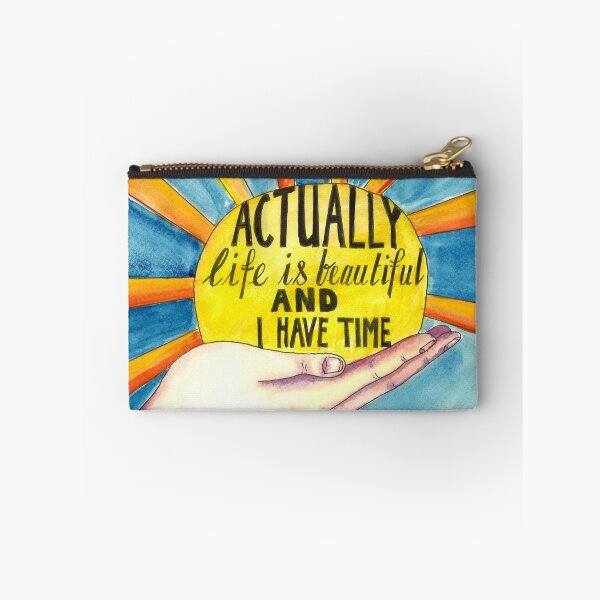 Item preview, Inspirational Quote - Actually life is beautiful and I have time designed and sold by KarenAllenArt.