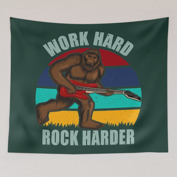 Item preview, Work hard rock harder - funny guitar  designed and sold by SidTastic .