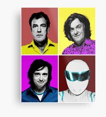 Top Gear Inspired Pop Art, All Personalities in One Metal Print