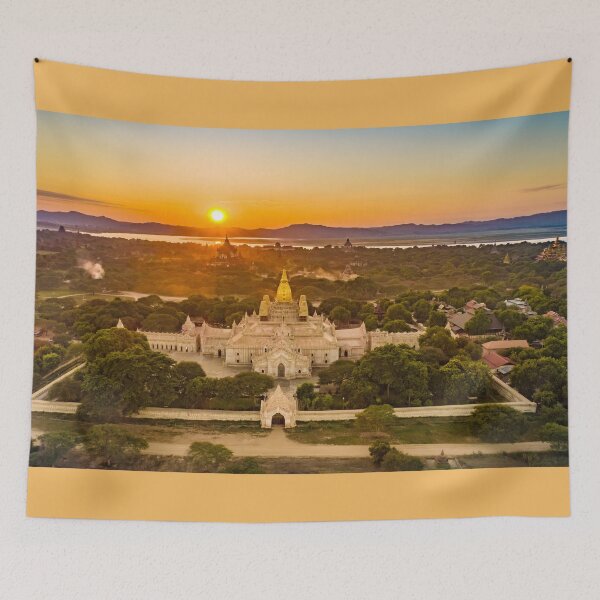 Item preview, Ancient Bagan's Ananda Temple at Dusk,  designed and sold by David ST Loh Images.