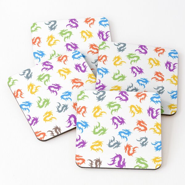 Item preview, WHIMSICAL COLORFUL CHINESE DRAGON LOVERS PATTERN  designed and sold by samArtline.