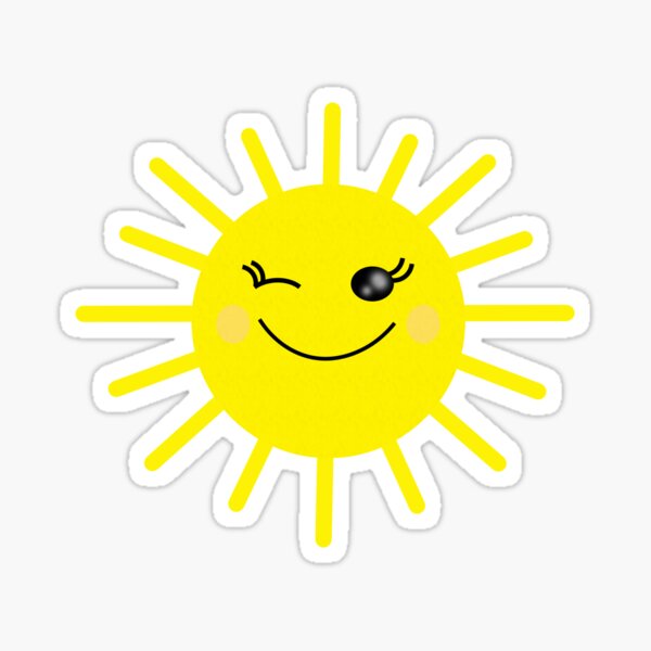 sun wink Sticker