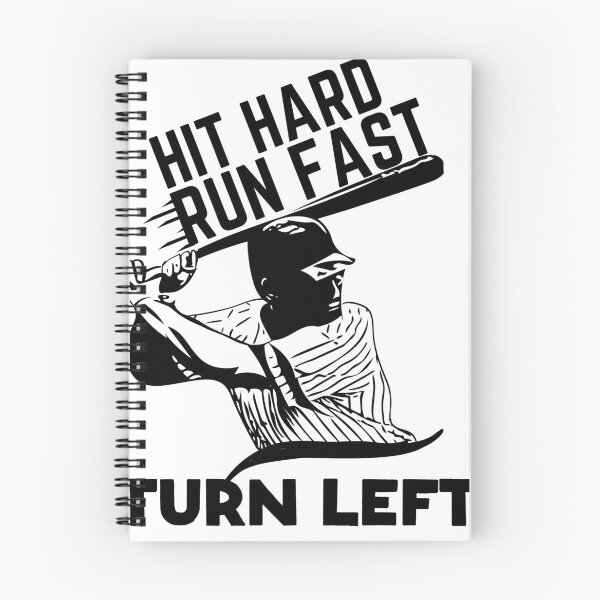Item preview, Hit Hard Run Fast Turn Left Baseball Gift  designed and sold by RanirO.