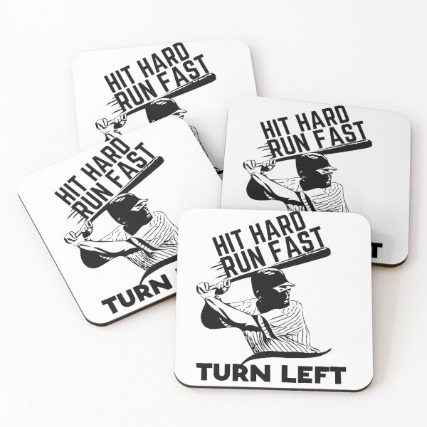 Item preview, Hit Hard Run Fast Turn Left Baseball Gift  designed and sold by RanirO.