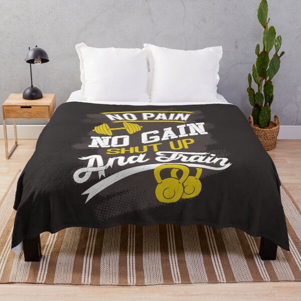 Item preview, No Pain No Gain Shut Up And Train - Motivational Gym Quote designed and sold by motivationaltee.