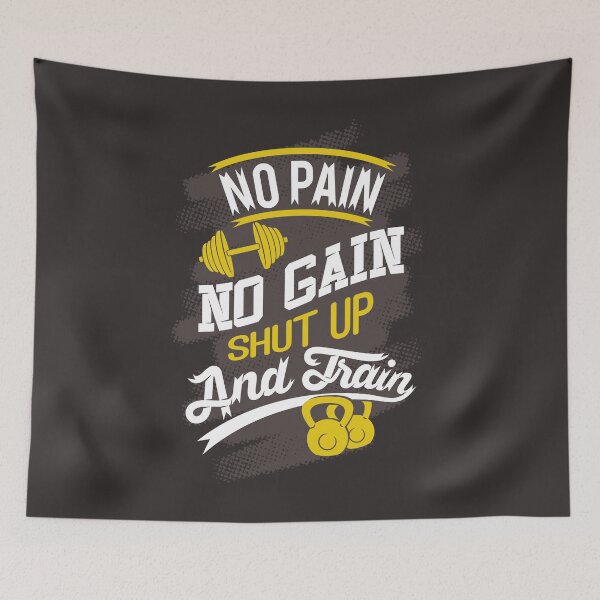 Item preview, No Pain No Gain Shut Up And Train - Motivational Gym Quote designed and sold by motivationaltee.