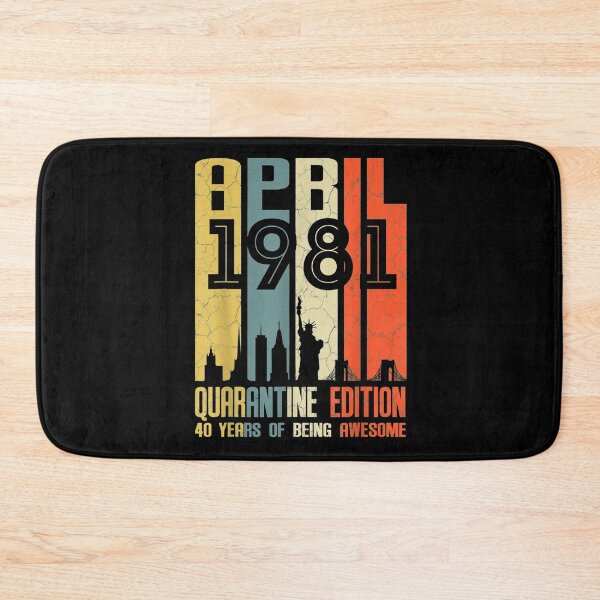 Item preview, 40th Birthday Decoration April 1981 Men Women 40 Years Old designed and sold by anniversaryshop.