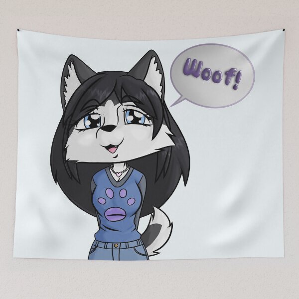 Item preview, Woof! Cute Furry Siberian Husky Dog Girl by Cute Furry Art designed and sold by CuteFurryArt.
