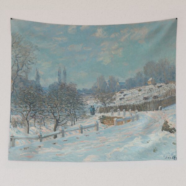 Item preview, Road to Louveciennes, Snow Effect By Alfred Sisley designed and sold by sunny-007.