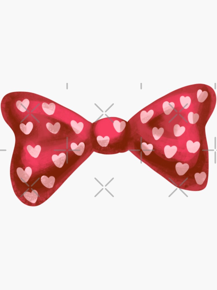 Sticker red bow 