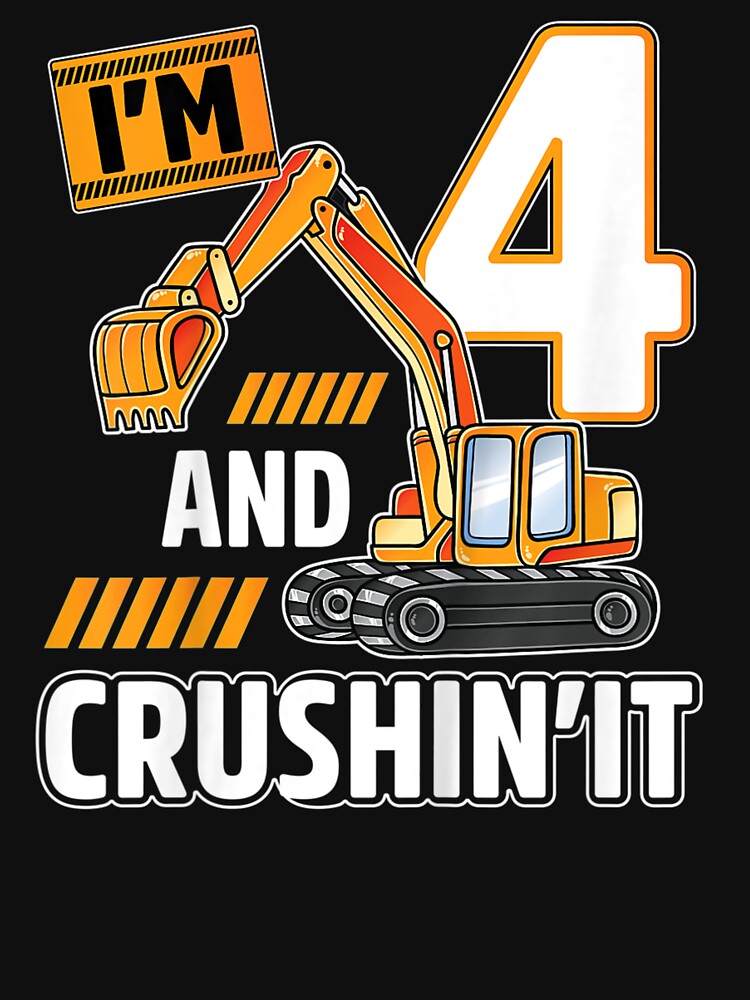  Alphabet Lore f 4 Years 4th Birthday Construction Vehicles  Pullover Hoodie : Clothing, Shoes & Jewelry