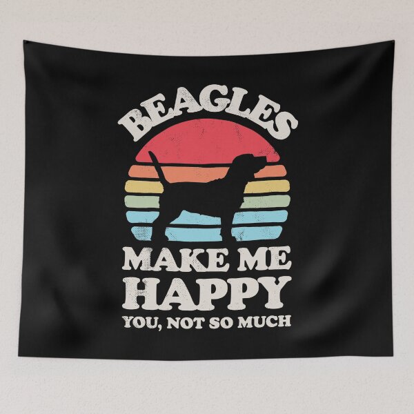 Item preview, Beagles Make Me Happy Sunset Retro Shirt for Men Women Boys Girls Kids Dog Lover Gifts designed and sold by LiqueGifts.