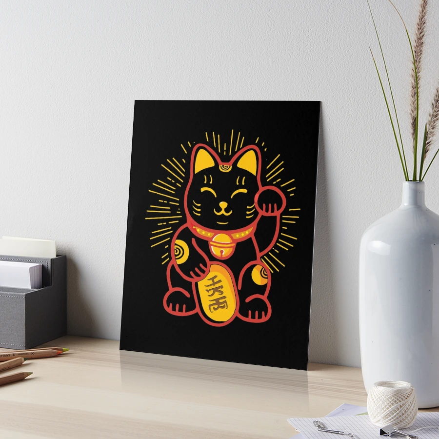 Money Cat Maneki-Neko Lucky Cat Golden Kitten Japanese Good