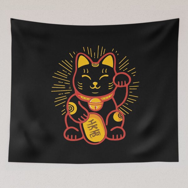 Item preview, Money Cat Maneki-Neko Lucky Cat Golden Kitten Japanese Good Luck Charm Gift designed and sold by alenaz.