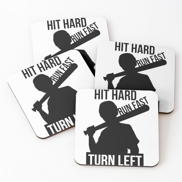 Item preview,  Hit Hard Run Fast Turn Left Baseball Gift  designed and sold by RanirO.