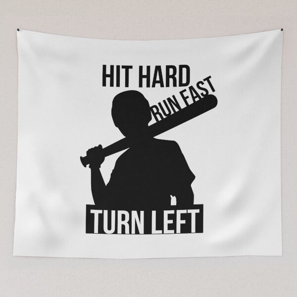 Item preview,  Hit Hard Run Fast Turn Left Baseball Gift  designed and sold by RanirO.