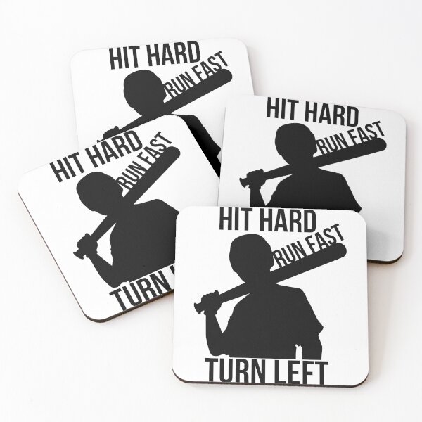 Item preview,  Hit Hard Run Fast Turn Left Baseball Gift designed and sold by RanirO.