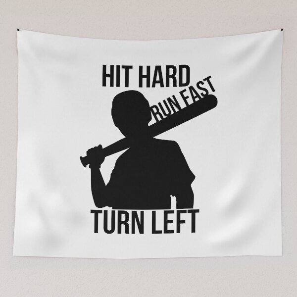 Item preview,  Hit Hard Run Fast Turn Left Baseball Gift designed and sold by RanirO.
